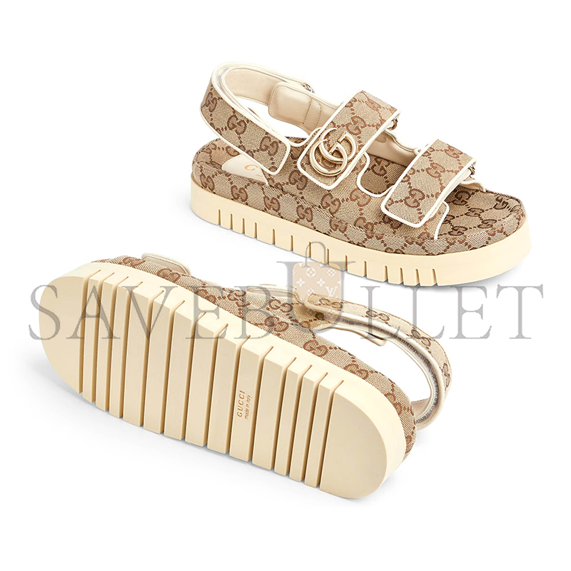 GUCCI WOMEN'S SANDAL WITH DOUBLE G 816630 FAD9F 9753